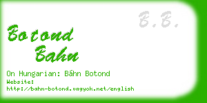 botond bahn business card