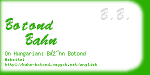 botond bahn business card